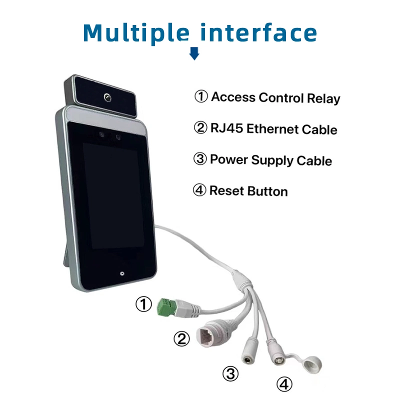 4.3 Inch Display Face + Temperature Recognition EU Health Qr Code Scanning HS-640