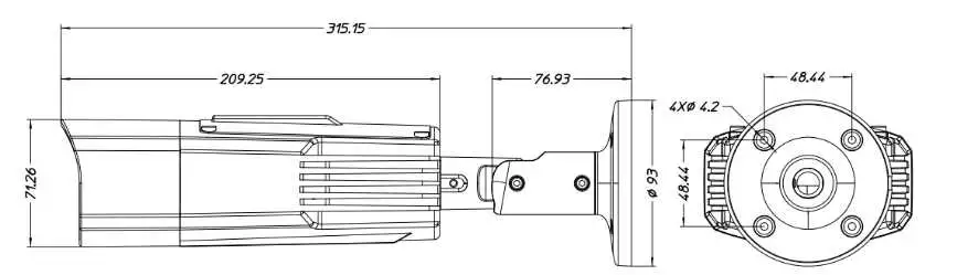 Access Control Human Body Thermal Camera Face Recognition Temperatrure Detect Bullet Camera