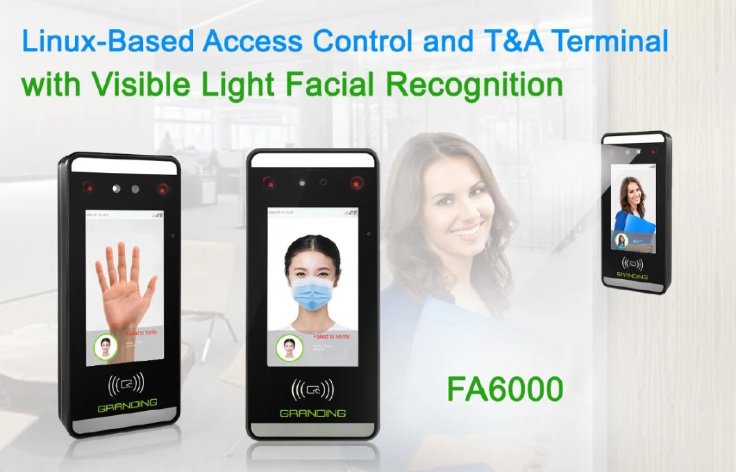 5 Inch WiFi/TCP/IP/USB Palm &amp; Fingerprint Dynamic Face Recognition Biometrics Terminal