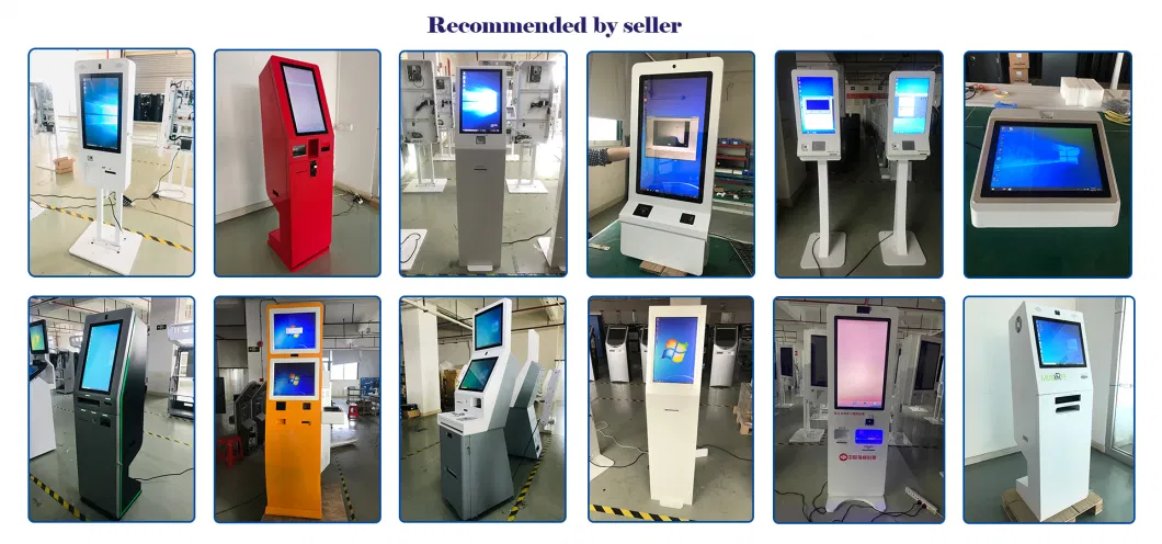 Dual Screen Payment Machine Hotel Self Check in Kiosk with Facial Recognition Camera RFID Card Bill Dispenser