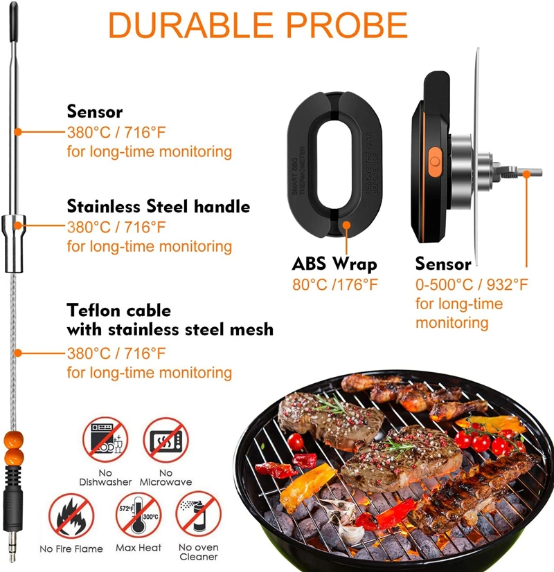 Digital BBQ Wine Temperature Measuring Instruments for Grain