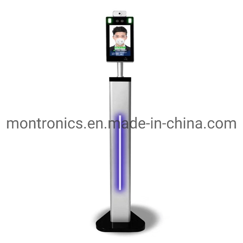 10 Inch IPS Ai Biometric Face Facial Recognition and Temperature Measuring Device