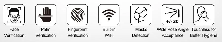 CE FCC Certificate Dynamic Facial Verification Palm Recognition Attendance System (FacePro1-P)