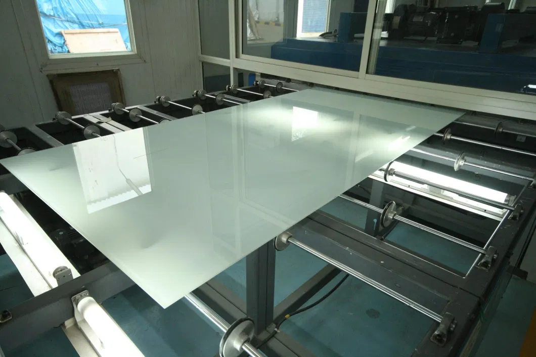 Decorative Free- Finger Print Glass Printing Frosted Effect Glass Tempered Acid Etched Glass Desk Top Toughened Frosted Glass Table Top