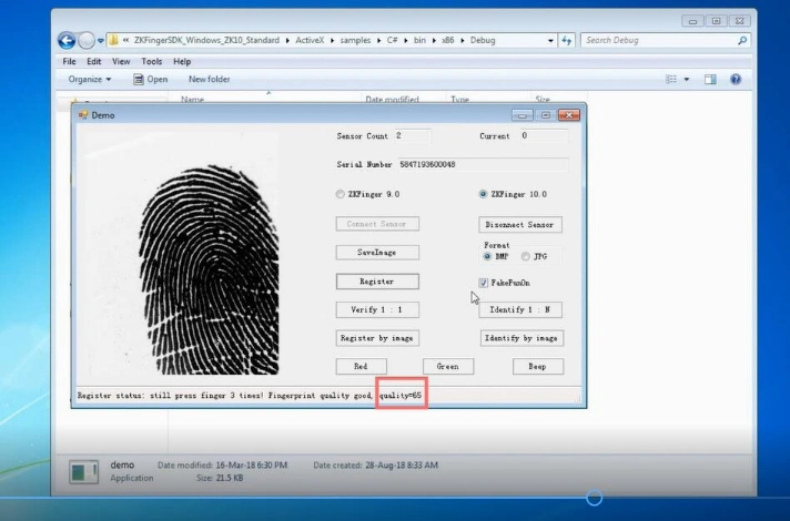 (ZK6500) Advanced Biometric USB Fingerprint Reader