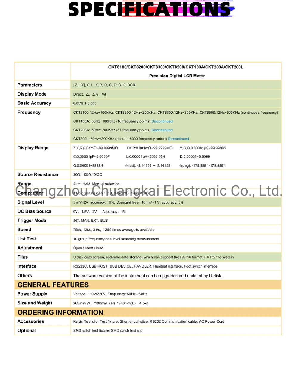 Ckt8100 Lcr Meter Measure Capacitance, Resistance and Inductance