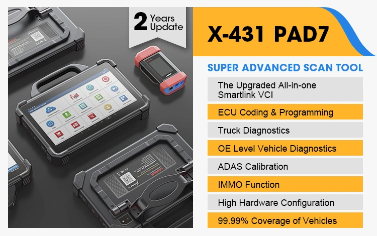 Original OBD2 Launch X431 Pad VII X-431 Pad 7 X 431 Pad7 ECU Coding Automotive Diagnostic Scan Machine Escaner Auto Smart Car Scanner Tool