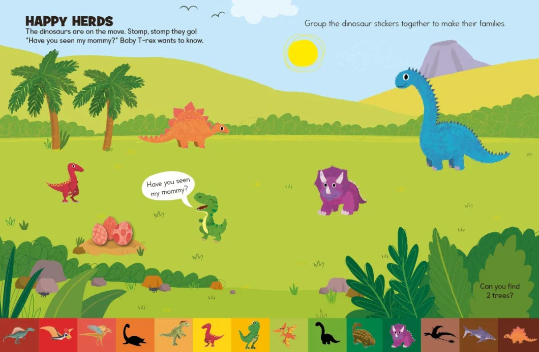 Coloring Children Fingerprint Activity Book About Dinosaur Learning