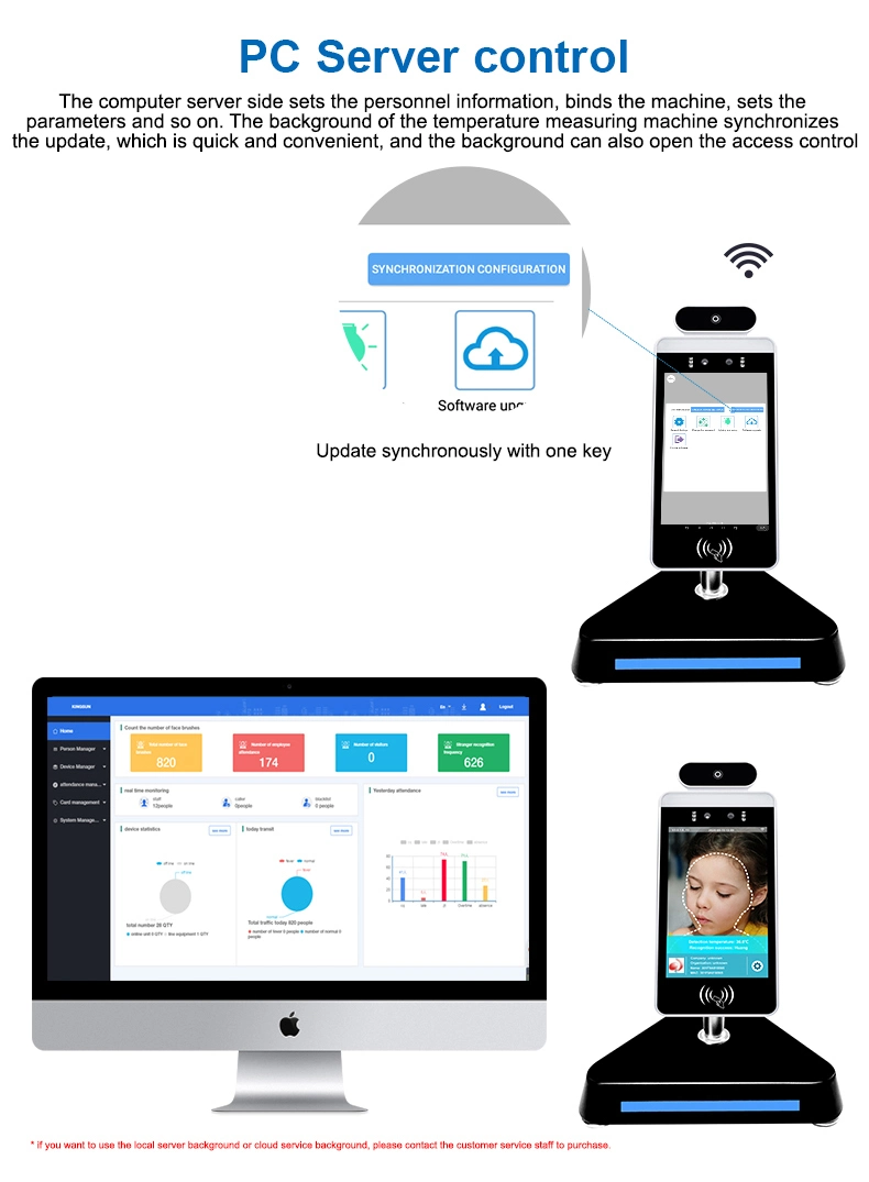 8 Inch Face Recognition Temperature Recognition/Ai Face Recognition Camera Access Control