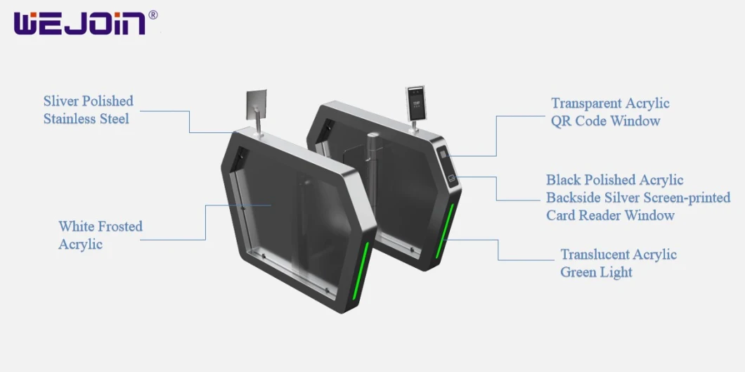 Competitive Price Face Recognize Access Control Security Entrance Checking Swing Barrier Gate