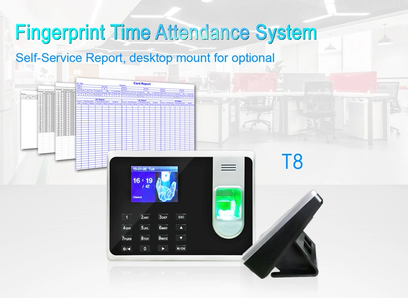 (T8/ID) SSR Software Standalone Simple Fingerprint Attendance Device