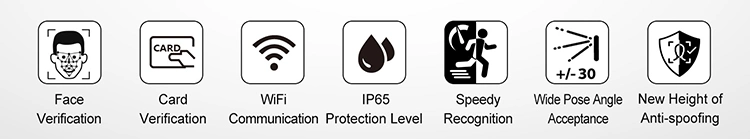 IP65 Facial Recognition Access Control Device with Time Attendance