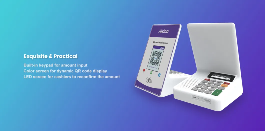 Dual Screen Qr Code Payment Soundbox Terminal with Integrated Keypad