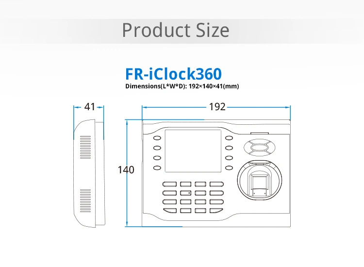 Rmarkable User Experience 3.5 Inch TFT-LCD Screen Fingerprint Time Attendance Machine Price