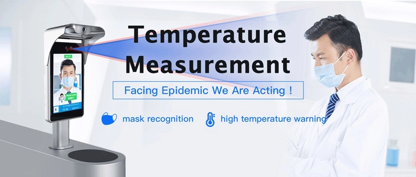 Non-Contact Time Attendance Face Recognition Digital Thermal Scanner Thermometer Device