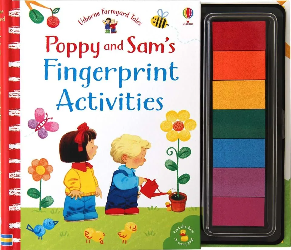 Interesting Children Fingerprint Activity Book About ABC Learning