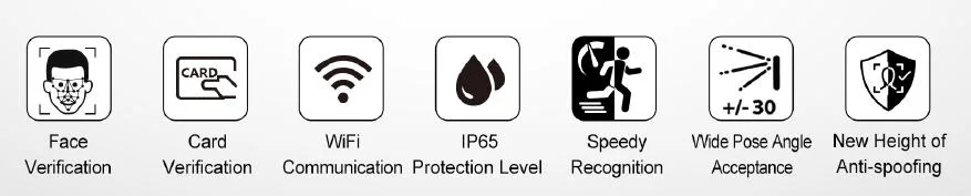 IP65 Dynamic Facial Recognition Terminal with Wiegand in out Port