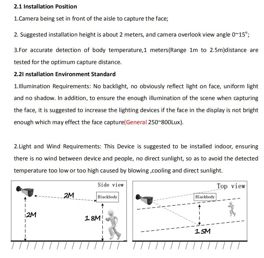 Multiple People Temperature Measurement Scanner Face Recognition Terminal System Human Fever Detector