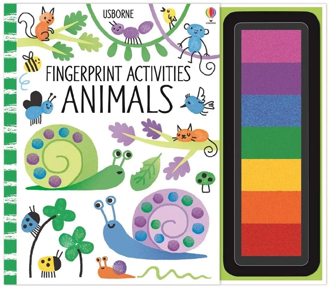 Interesting Children Fingerprint Activity Book About ABC Learning