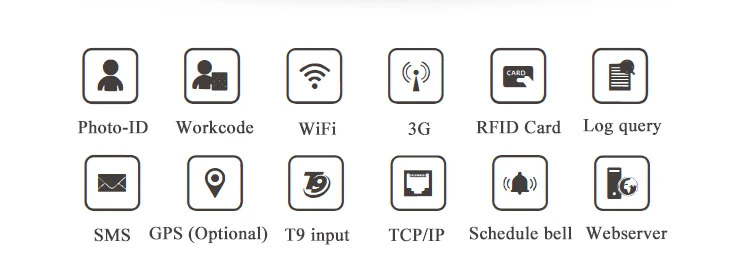 Wireless WiFi Portable Time Attendance Device with 13.56 Mf Card Reader