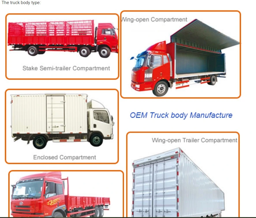 Truck Body Big Departure Angel with FRP Modular Sandwich Panels for 4X4 6X6 off-Road Truck