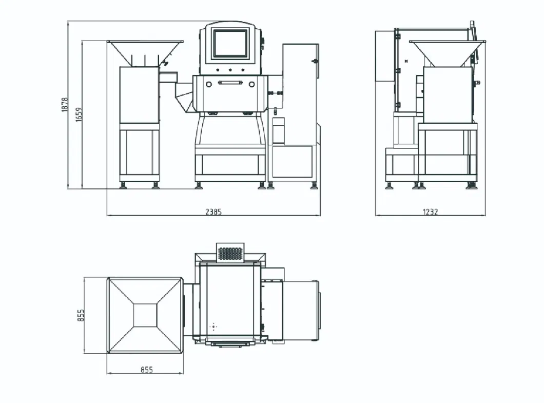 SUS304 Stainless Steel Detection Bulk Product Food X Ray Inspection Machine