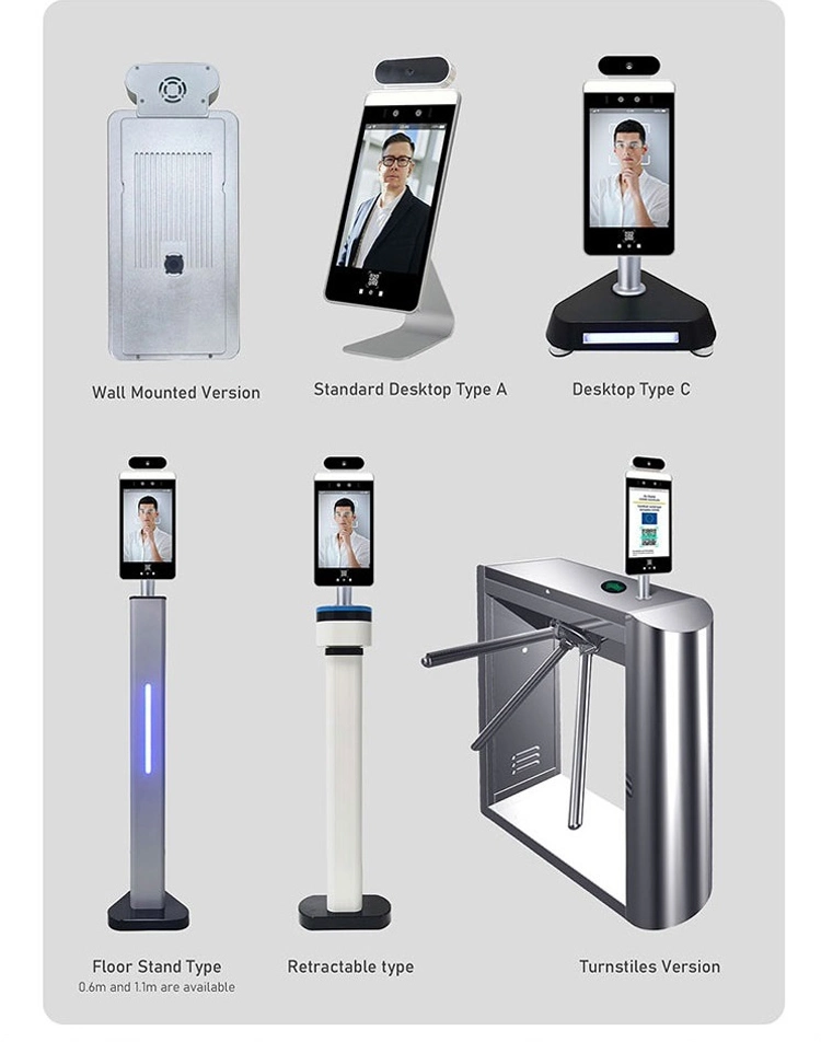 Support Multi-Language Wiegand 26 RS232 4G+WiFi Temperature Measurement Health Pass Code Scanner for Customs HS-620