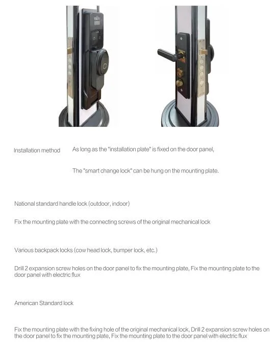 Chinese High Quality Patent Smart Change Lock Facial Recognition Fingerprint Lock