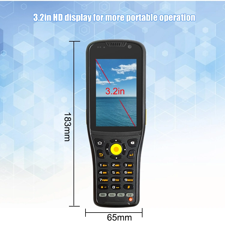 Handheld Speaker Built-in Microphone Laser Scanner Android PDA (C60)