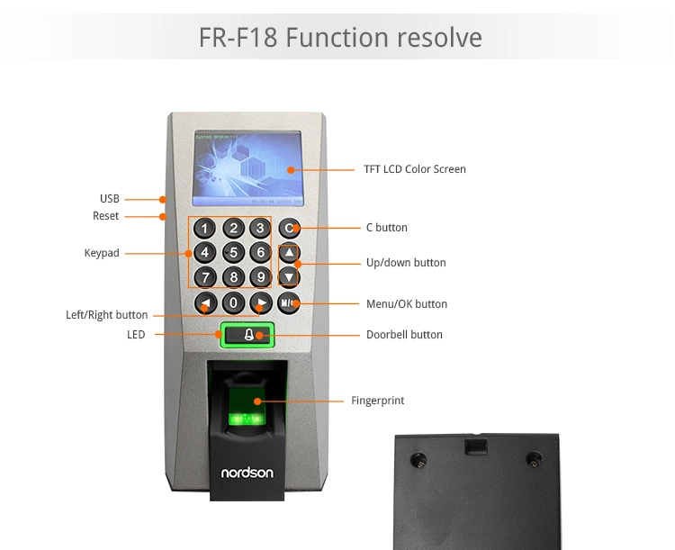 Zkteco Biometric Access Control Reader and Fingerprint Time Attendance