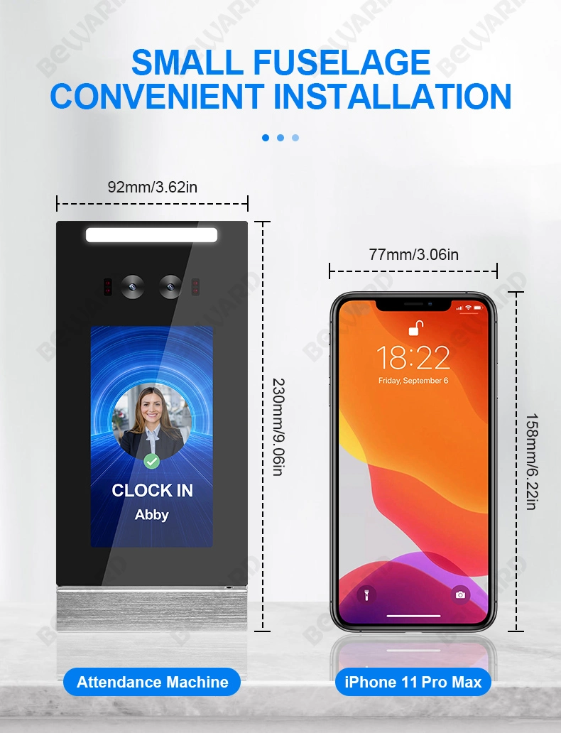 Face Recognition Time Attendance Terminal with Access Control Time Recording