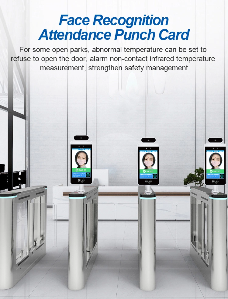 Shenzhen Facial Recognition Access Control Gate Automatic Turnstile Gate with Finger Print Reader