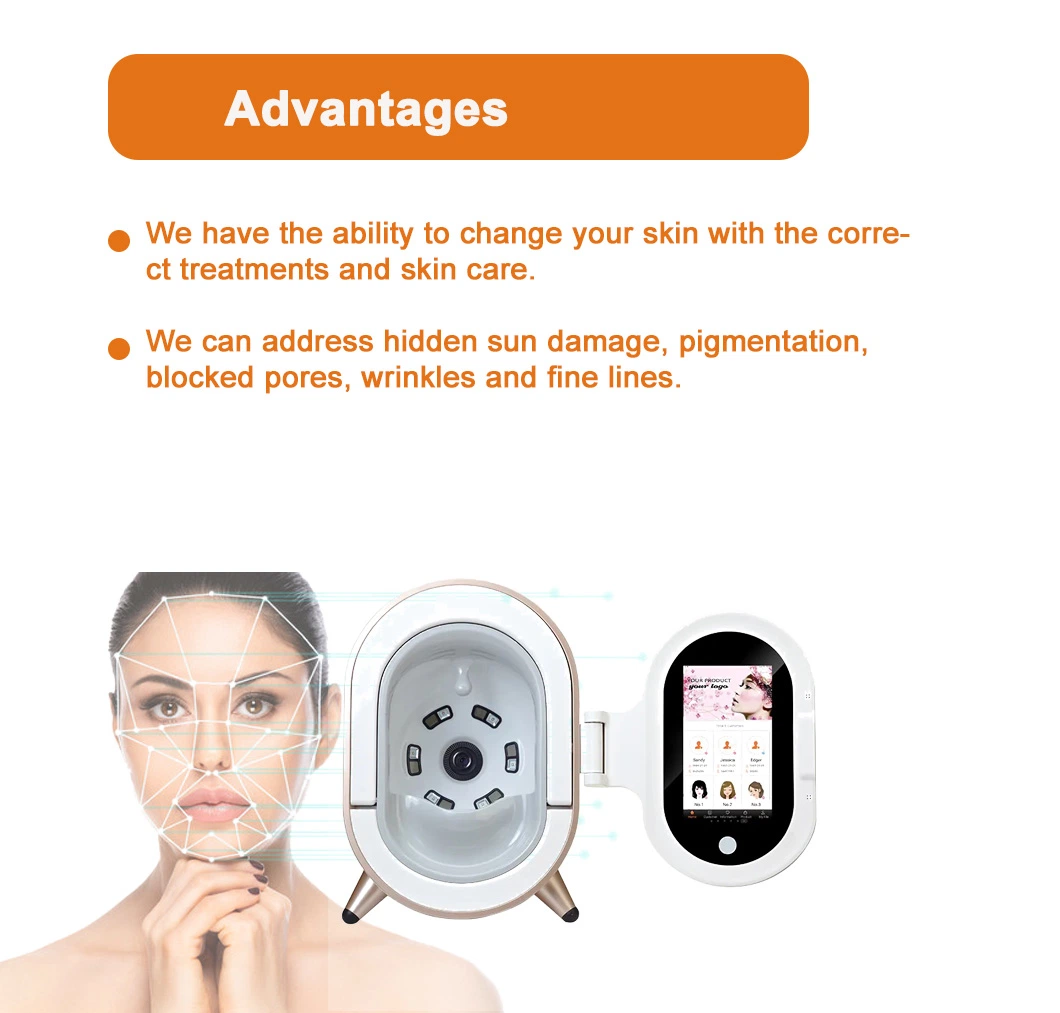 Ai Intelligent Recognition 48 Million Pixels 12 Spectrum Skin Analysis Facial Analyzer
