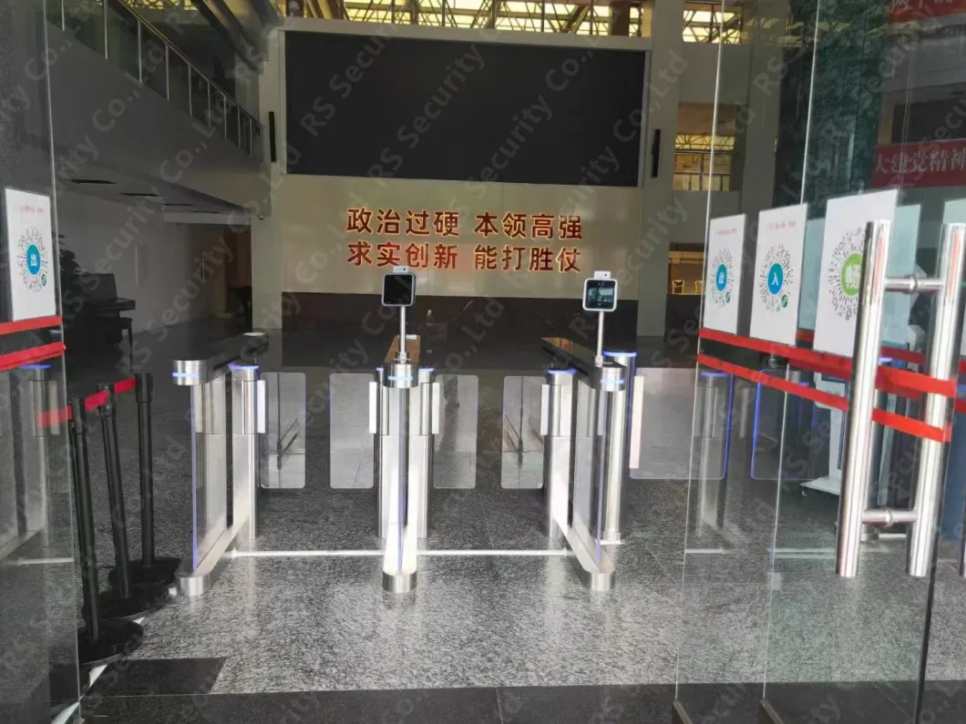 Face ID Turnstile Government Agencies Fingerprint Identify Swing Doors APP Control Function DC Brushless Slim Barrier