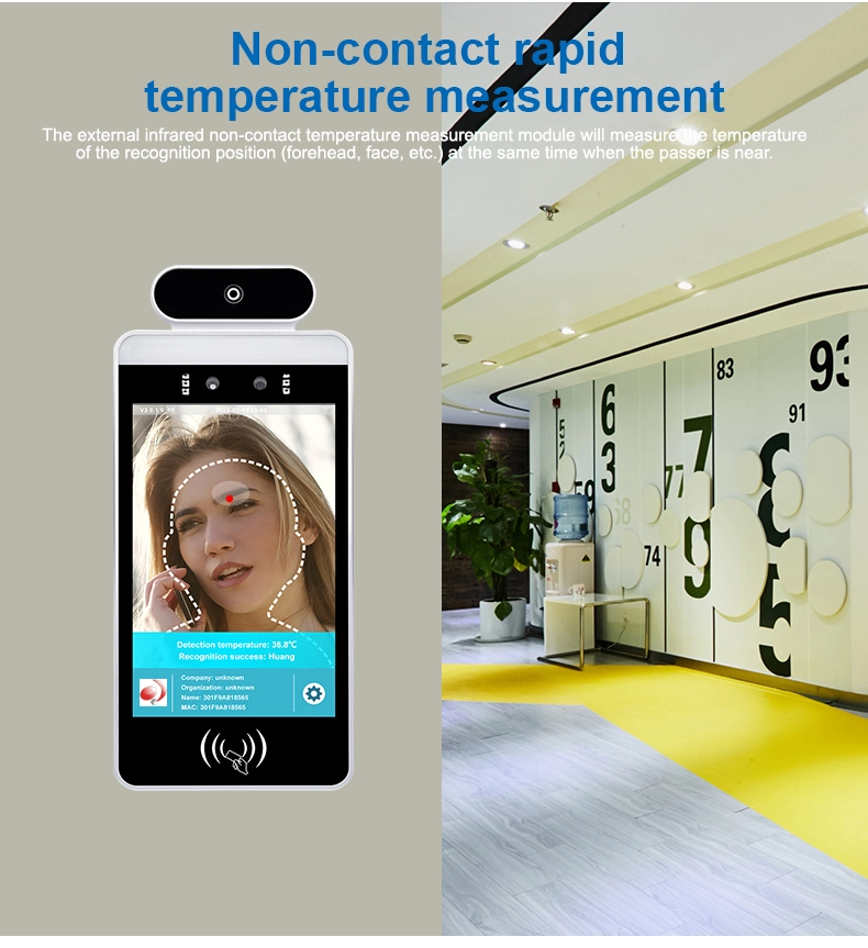 8 Inch Face Recognition Temperature Recognition/Ai Face Recognition Camera Access Control