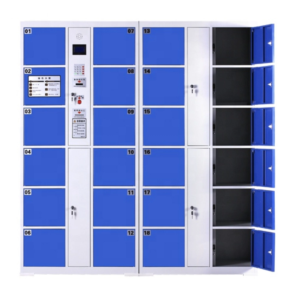 Automated Steel Cabinet Secured Electronic Outdoor Parcel Locker System OEM