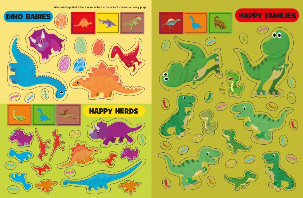 Coloring Children Fingerprint Activity Book About Dinosaur Learning