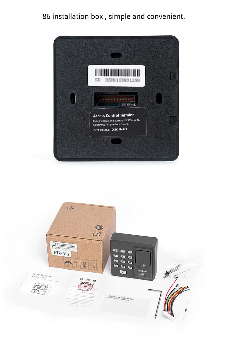 The Most Simple Biometric Biometric Time in Time out Finger Print Access Control Device with ID Card