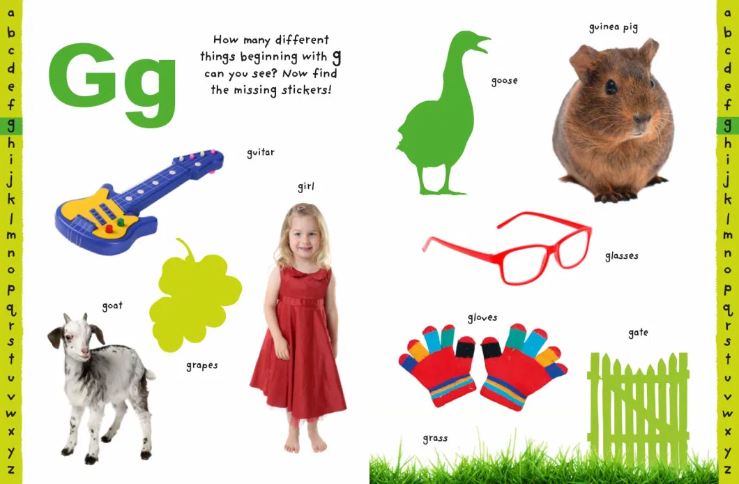 Interesting Children Fingerprint Activity Book About ABC Learning