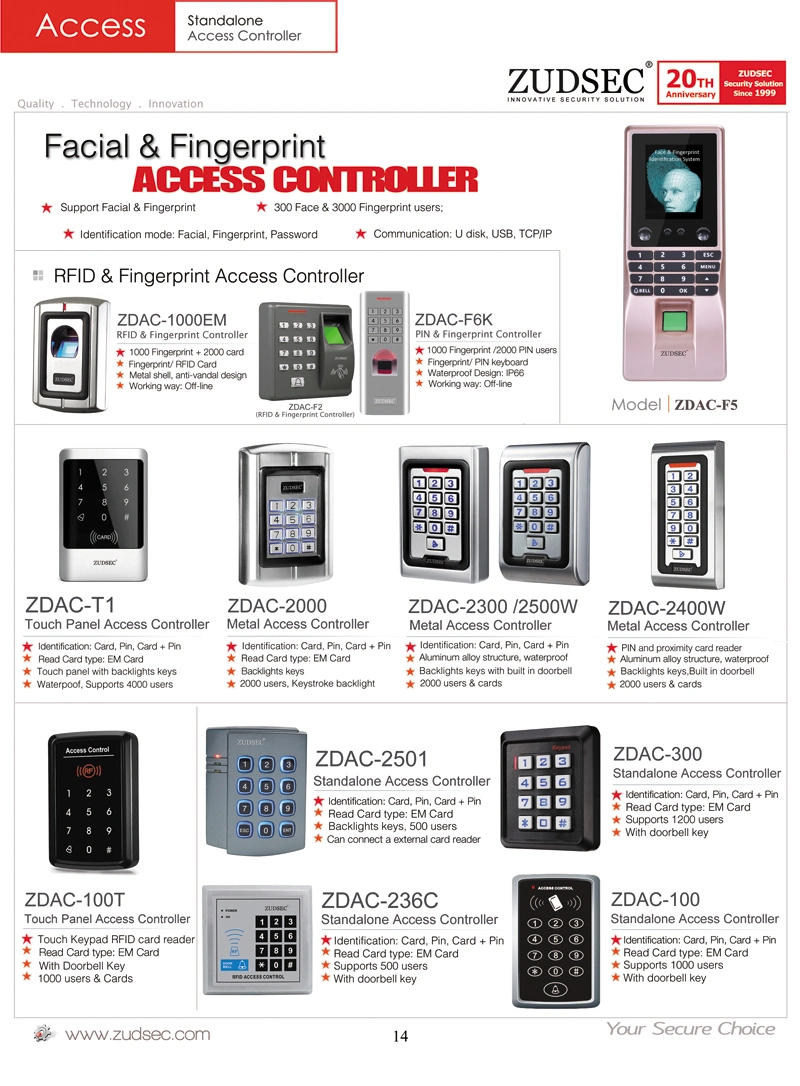 Office Biometric Fingerprint RFID Access Control Security Door Access Control System