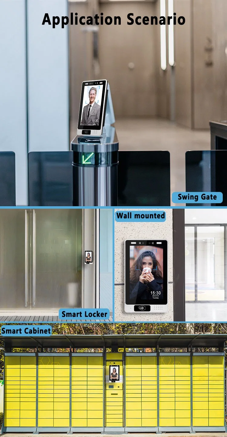 8&prime;&prime; Smart Home Facial Recognition Embedded in Wall Android Touch Screen Monitor with NFC Reader