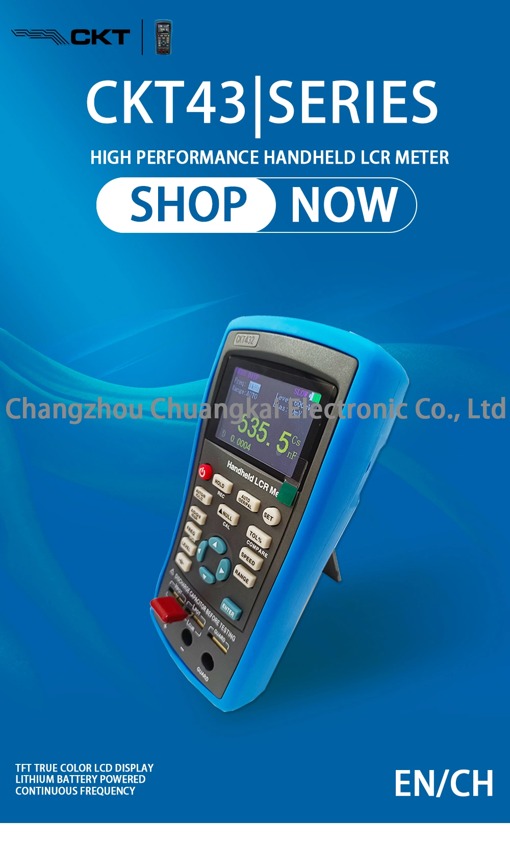 Ckt431 Handheld Lcr Meter Rlc Bridge Component Measuring Instrument