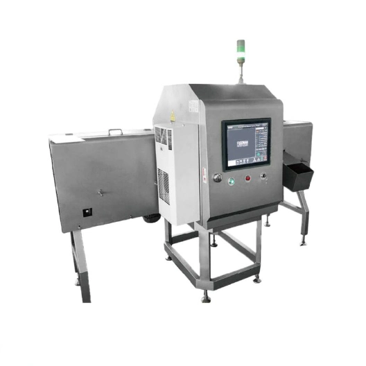 Detect Vertical Canned Bottled Boxed Products Pusher Alarming System X Ray Inspection Machine