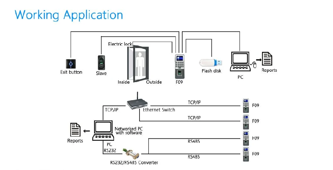 Professional Biometric Time Attendance Fingerprint Access Control with Wiegand in/out