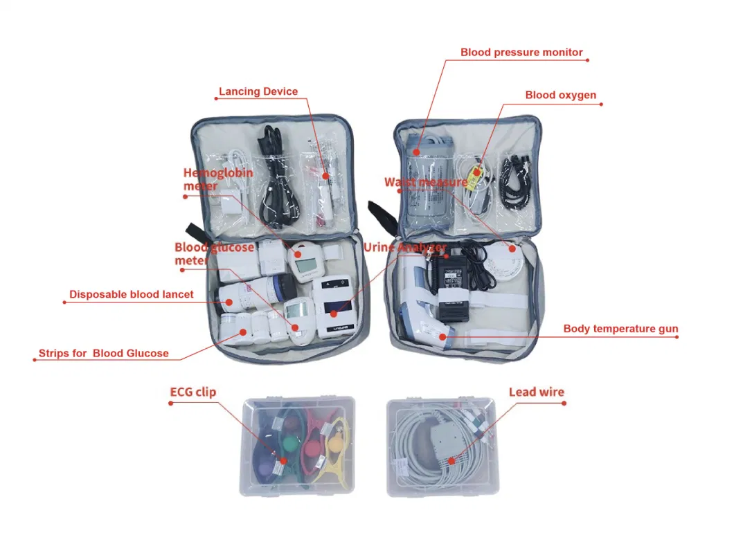 Medical Full Analysis ECG Blood Pressure Meridian Health Diagnostic Body Chekup Machine with CE