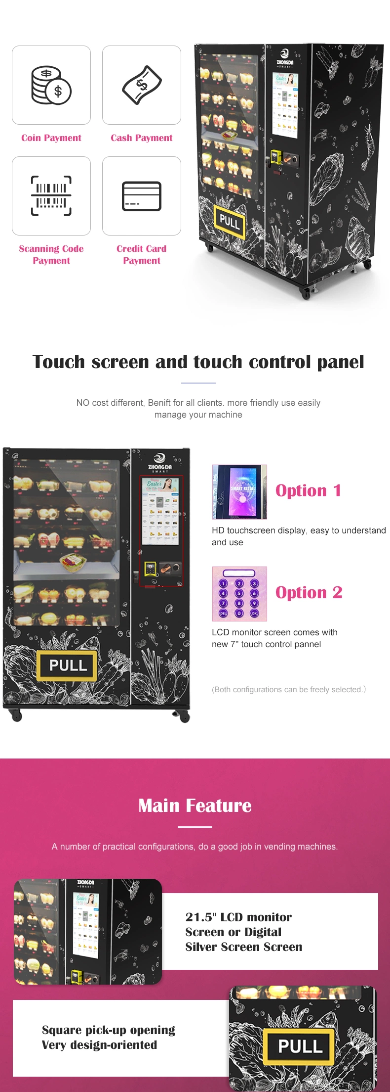 Snack Vending Machine with RFID Card Reader