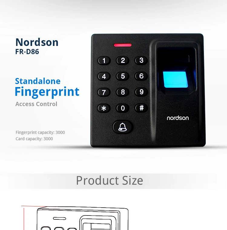 Fast Identification Verification Large Capacity Fingerprint Access Controller Standalone Fingerprint Access Control Terminal