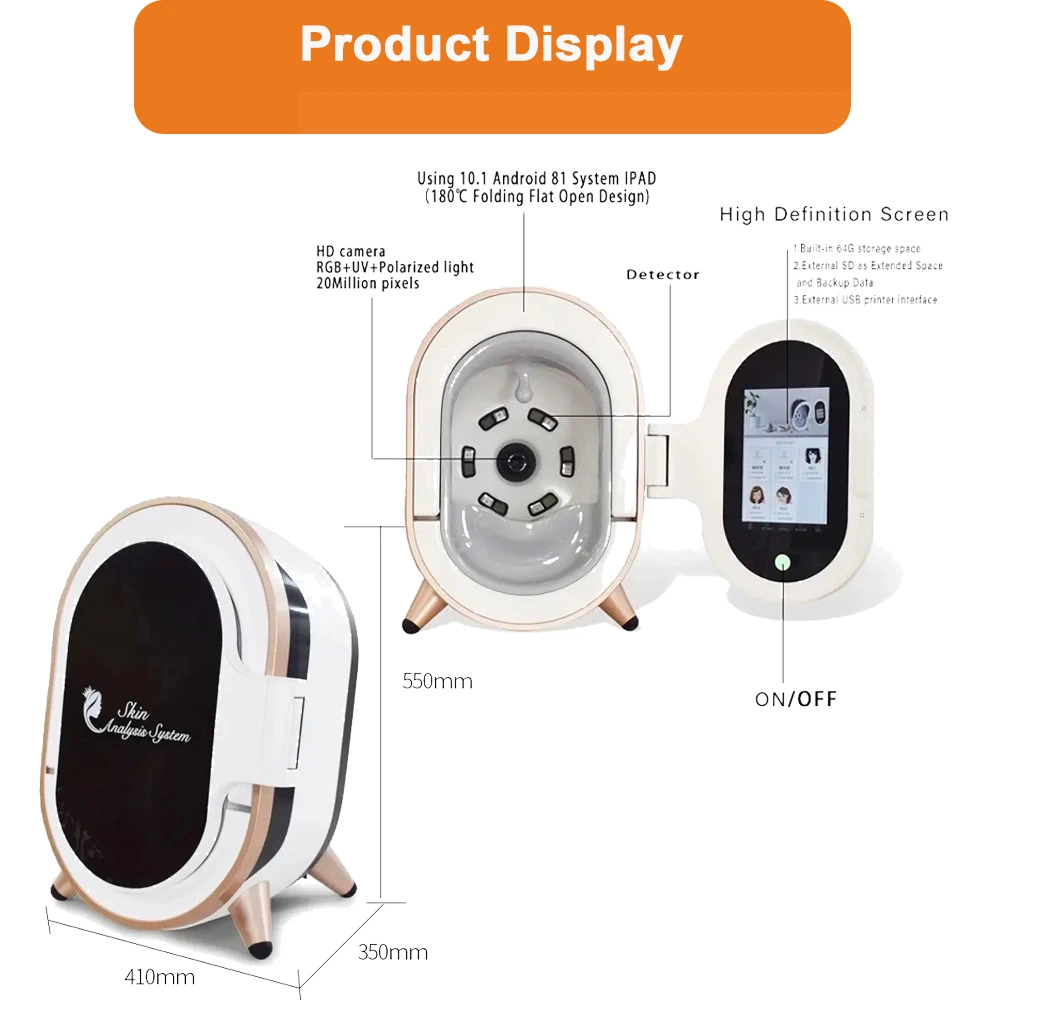 Ai Intelligent Recognition 48 Million Pixels 12 Spectrum Skin Analysis Facial Analyzer