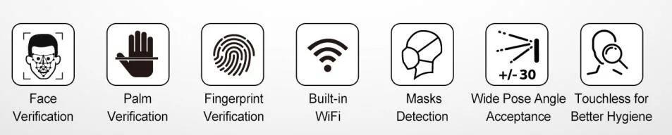 Multi Verification System Touchless Biometric Face Recognition Support IC/ID Card