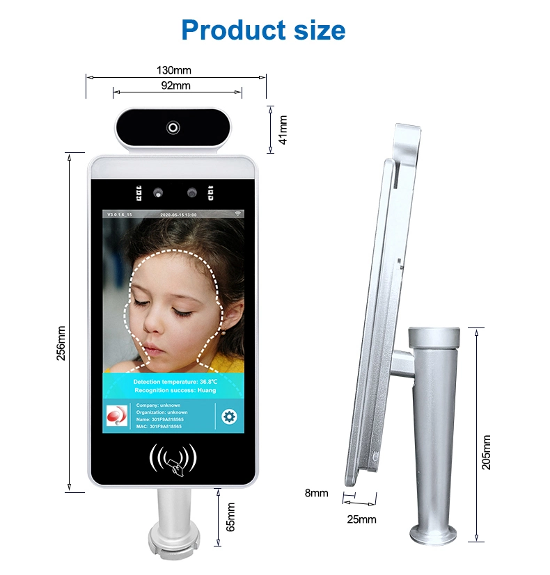 8 Inch Face Recognition Temperature Recognition/Ai Face Recognition Camera Access Control